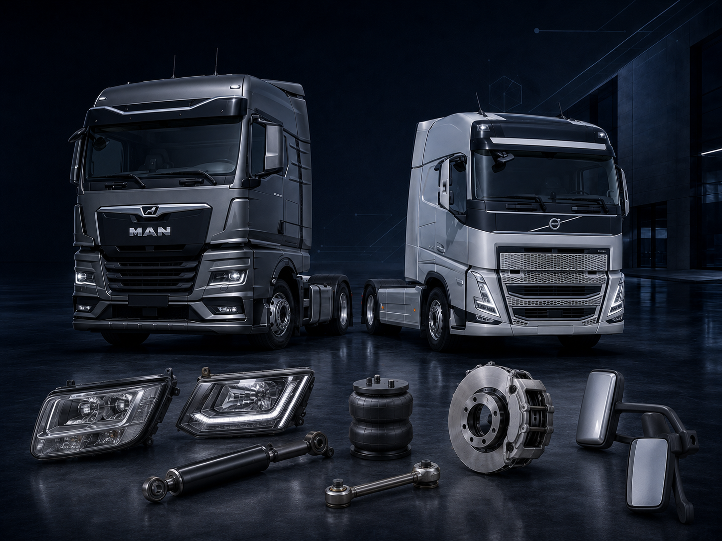 Recambios para camiones MAN y Volvo